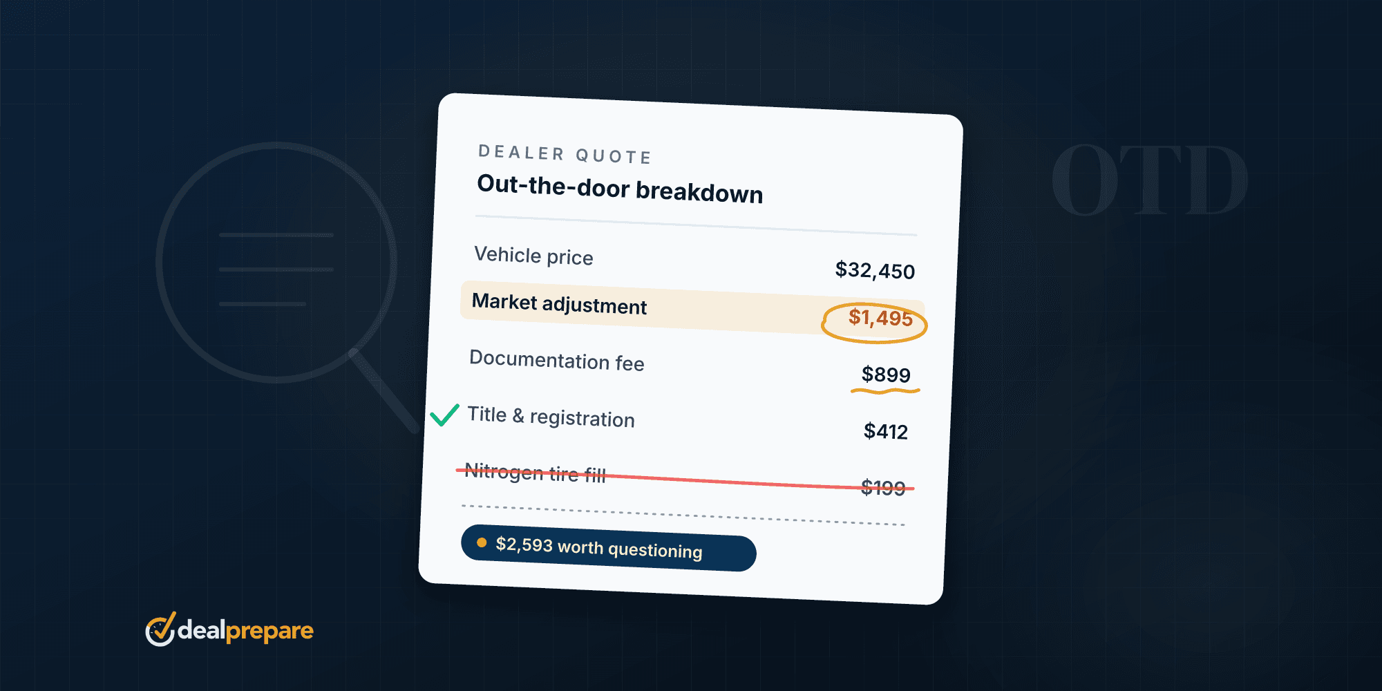 How to Read a Dealer Quote Line by Line